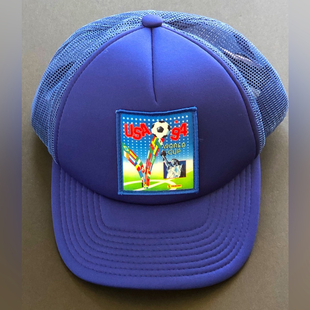 FIFA Soccer World Cup USA ‘94 Hat Sticker Album Panini Men Blue Snapback Adult